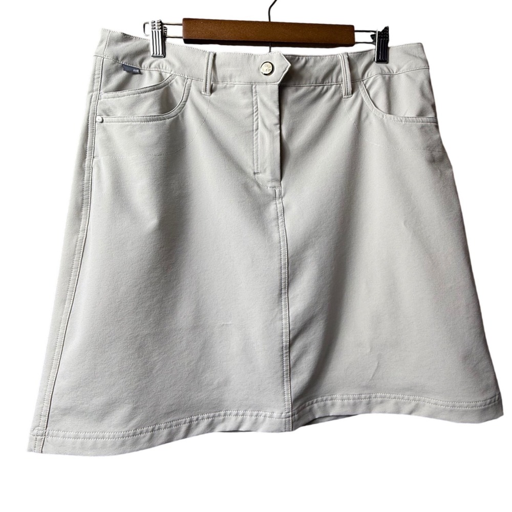 Nivo by Lanctot Womens Golf Skort Light Gray Technical‎ Stretch Size 10